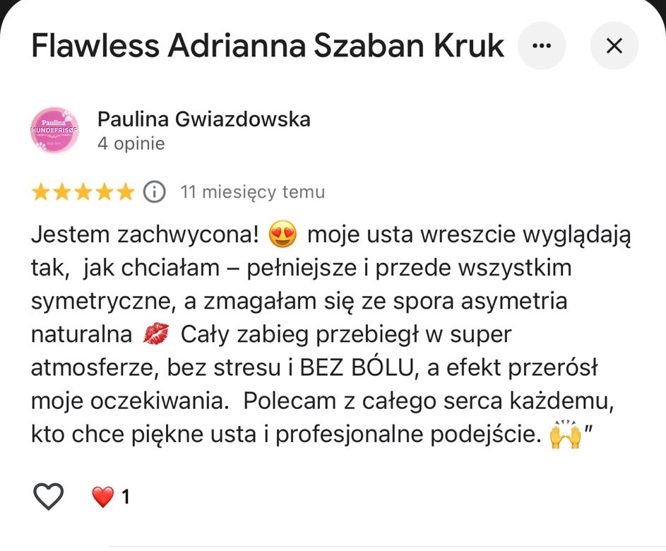 Opinia klientki Flawless